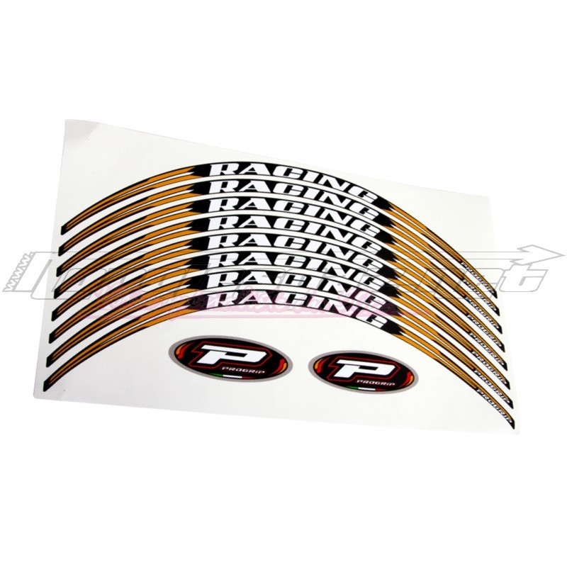 Liseret déco de jante moto Progrip orange