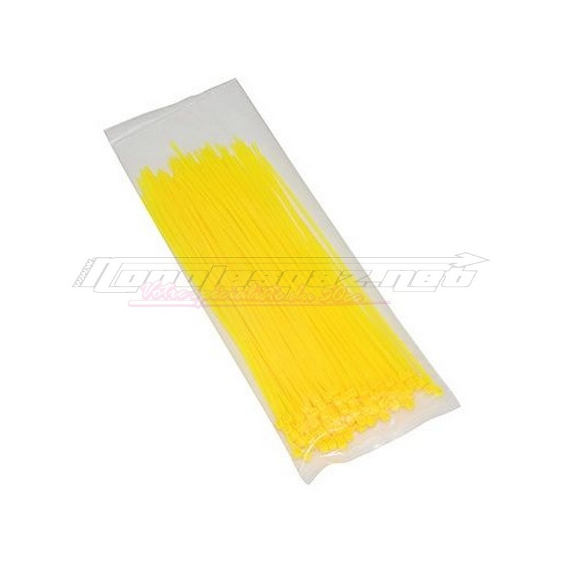 Colliers rislan 2.5 x 200mm (x100) jaune fluo