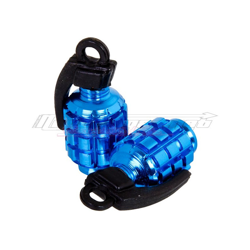 Bouchons de valve grenade bleu