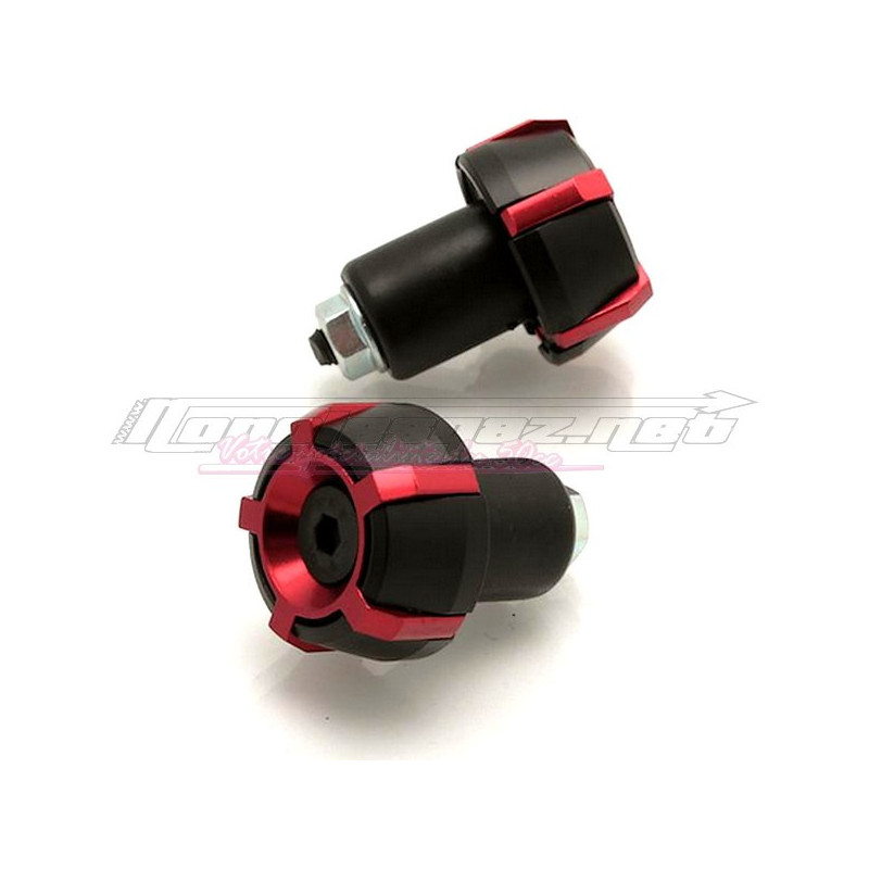 Embouts de guidon Spark Ø18mm noir / rouge