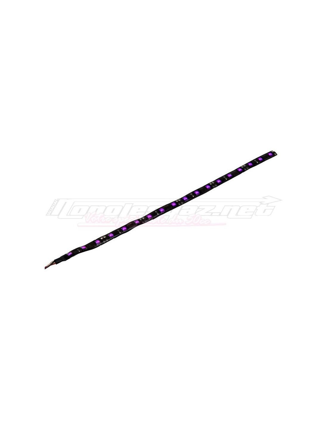 Bande néon ultra flexible et plate 30cm TUN'R 18 leds rose, violet, blanc,  bleu, orange, rouge ou vert
