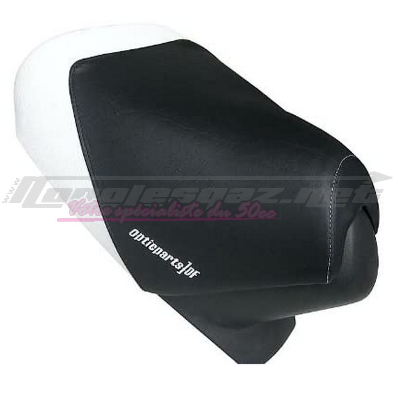 Housse de selle Opticparts Aprilia SR noir & blanc