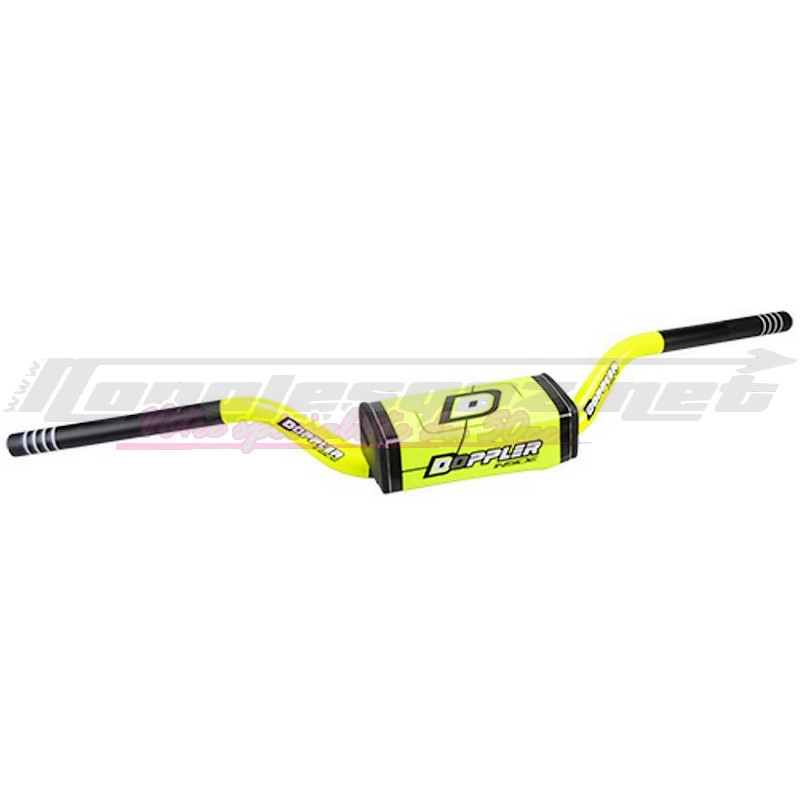 Guidon Doppler Ø28.6 noir mat / jaune fluo