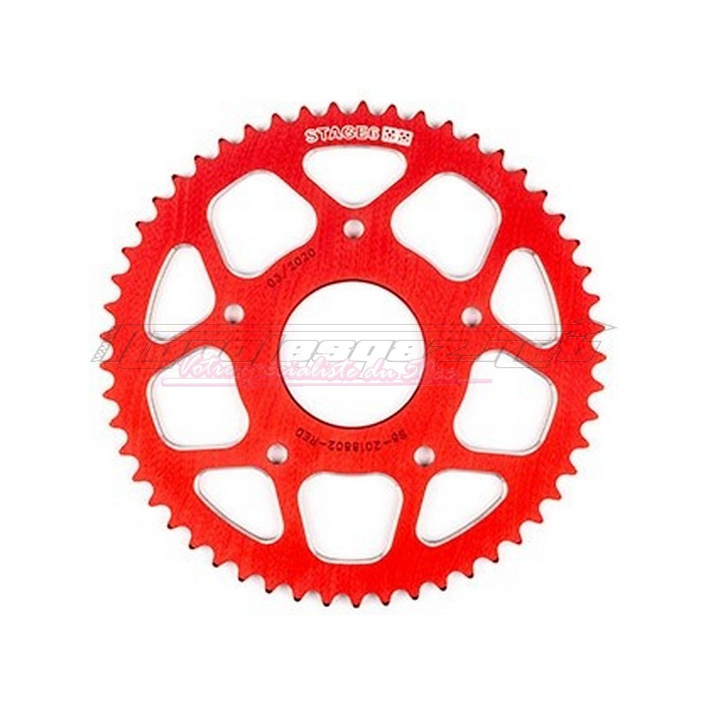 Couronne Stage6 alu 420 Rieju  MRT ap.11 / XR7 / XP7 SM rouge