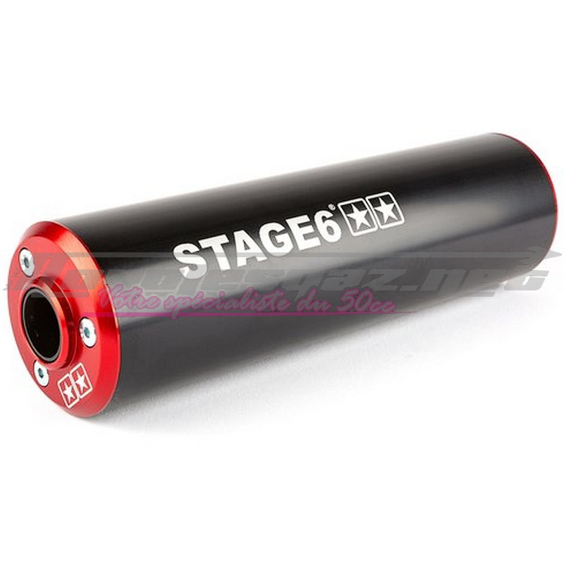 Silencieux Stage6 50-80 noir / rouge