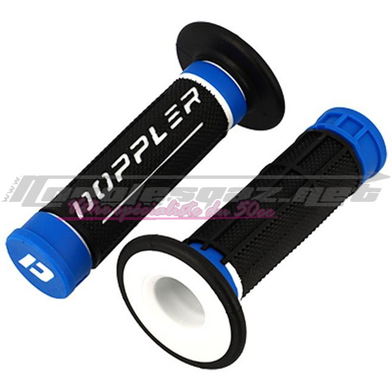 Poignées Doppler grip 3D noir - bleu - blanc
