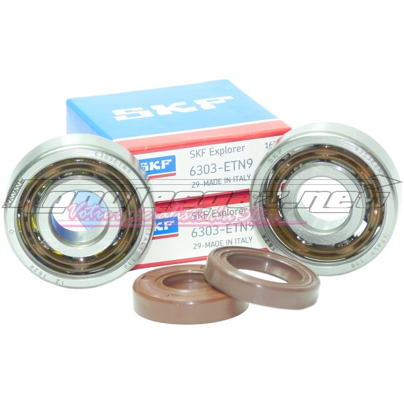 Kit roulements & spi de vilebrequin NLG AM6 2 x 6303 (C3 poly.)