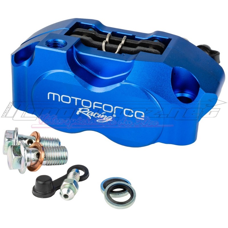 Etrier de frein radial Motoforce 4 pistons bleu