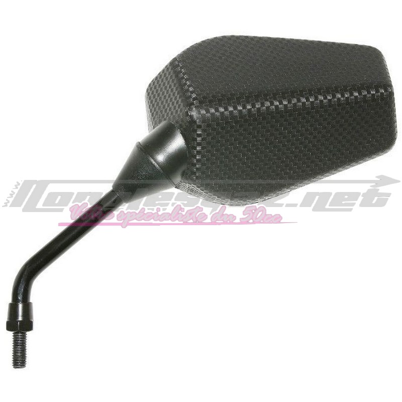 Rétroviseur Vicma universel Rally Ø8mm gauche noir carbone