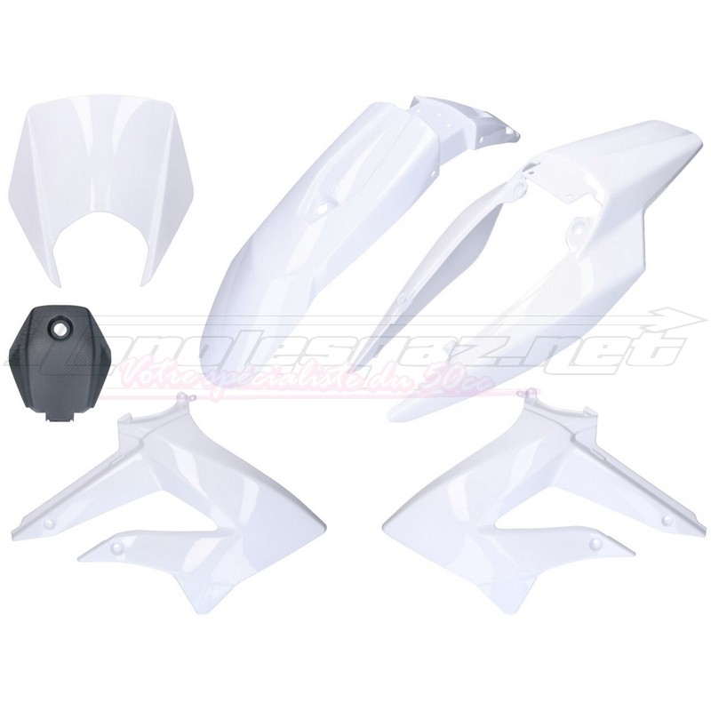 Kit carénages Derbi Senda DRD X-treme... Kit carénages Derbi Senda DRD X-treme 2011-2017 6 pièces blanc