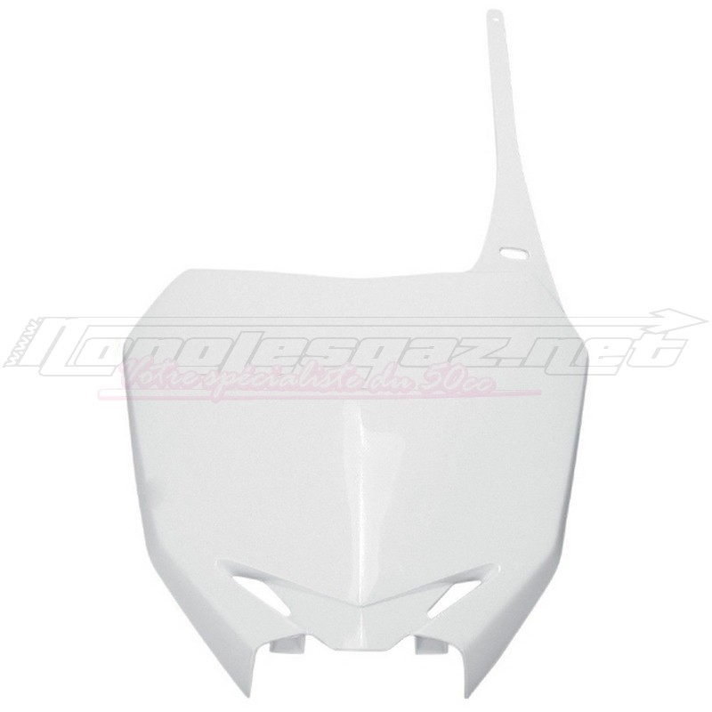 Plaque cross UFO RMZ 250 10-18 RMZ 450 08-17 blanc