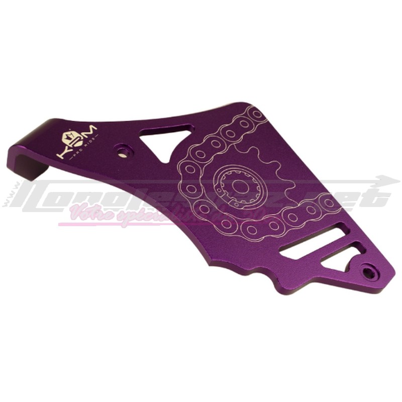 Cache pignon KRM AM6 avec butée de biellette violet