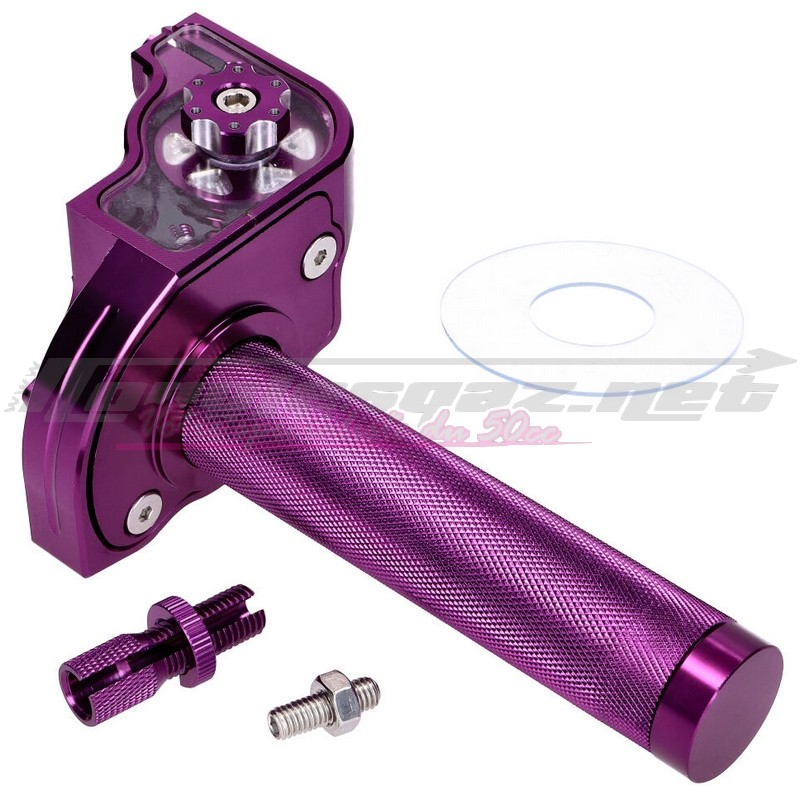 Poignée de gaz universelle alu CNC violet