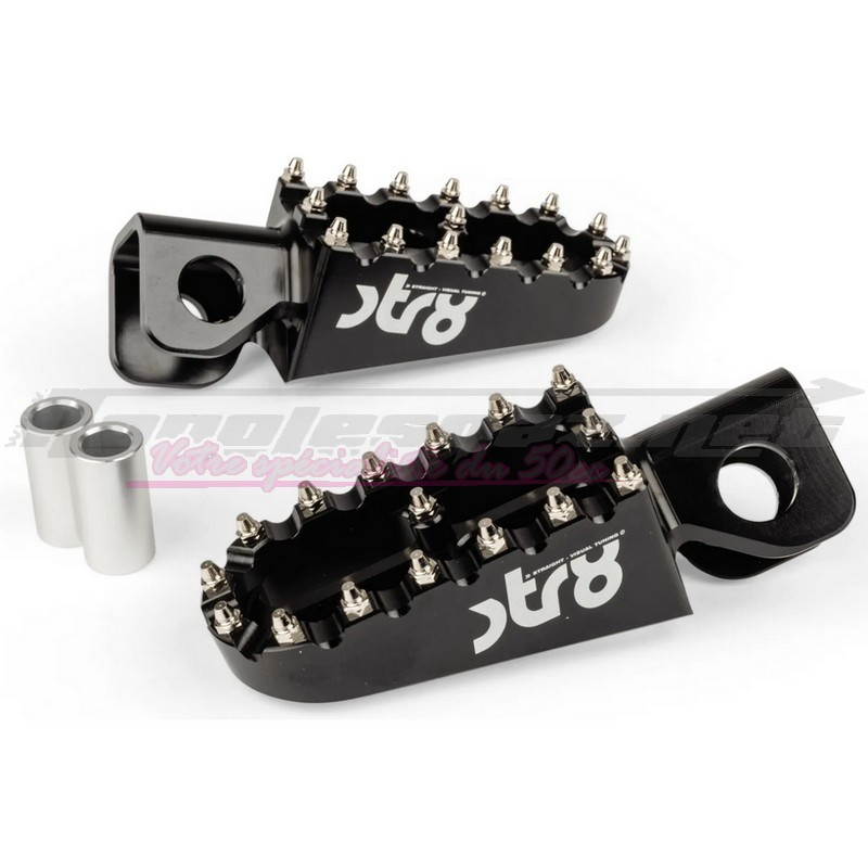 Repose pieds STR8 Derbi Senda - DRD pilote noir (paire)